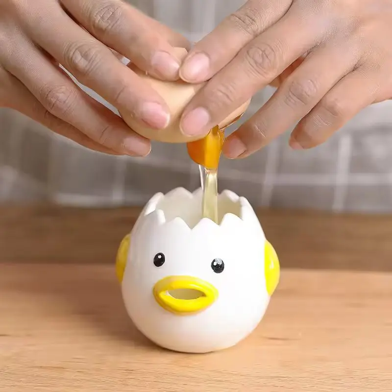 New Cute Kitchen Egg Diverders Creative Separator Kichen Accessories For Birthday Gift Creative Egg Yolk Separator