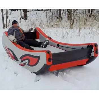 Snow Drop Stitch Inflatable Boat Durable Snow Towing Sled Inflatable Electric Sledge For Snow Sliding