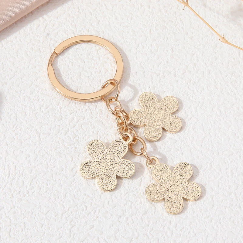 Cute Flower Enamel Keychain Summer Fresh Ocean Style Key Chain For Making DIY Jewelry Handmade Findings Accessories Necklace