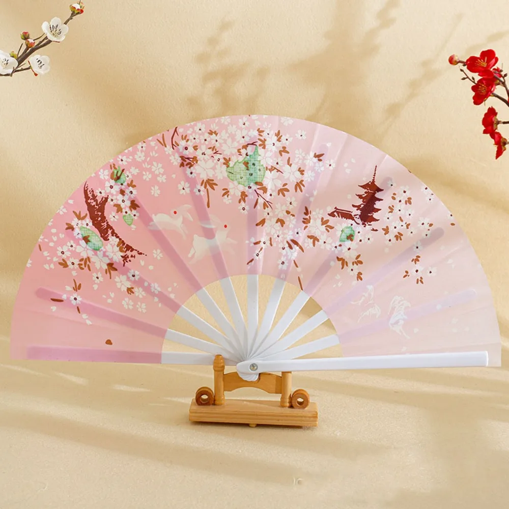 New 28cm Chinese Tai Chi Yoga Fan Plastic Bone 8 Colors Ancient Style Fan Kung Fu Fan Chinoiserie Gift Wedding Party Decor