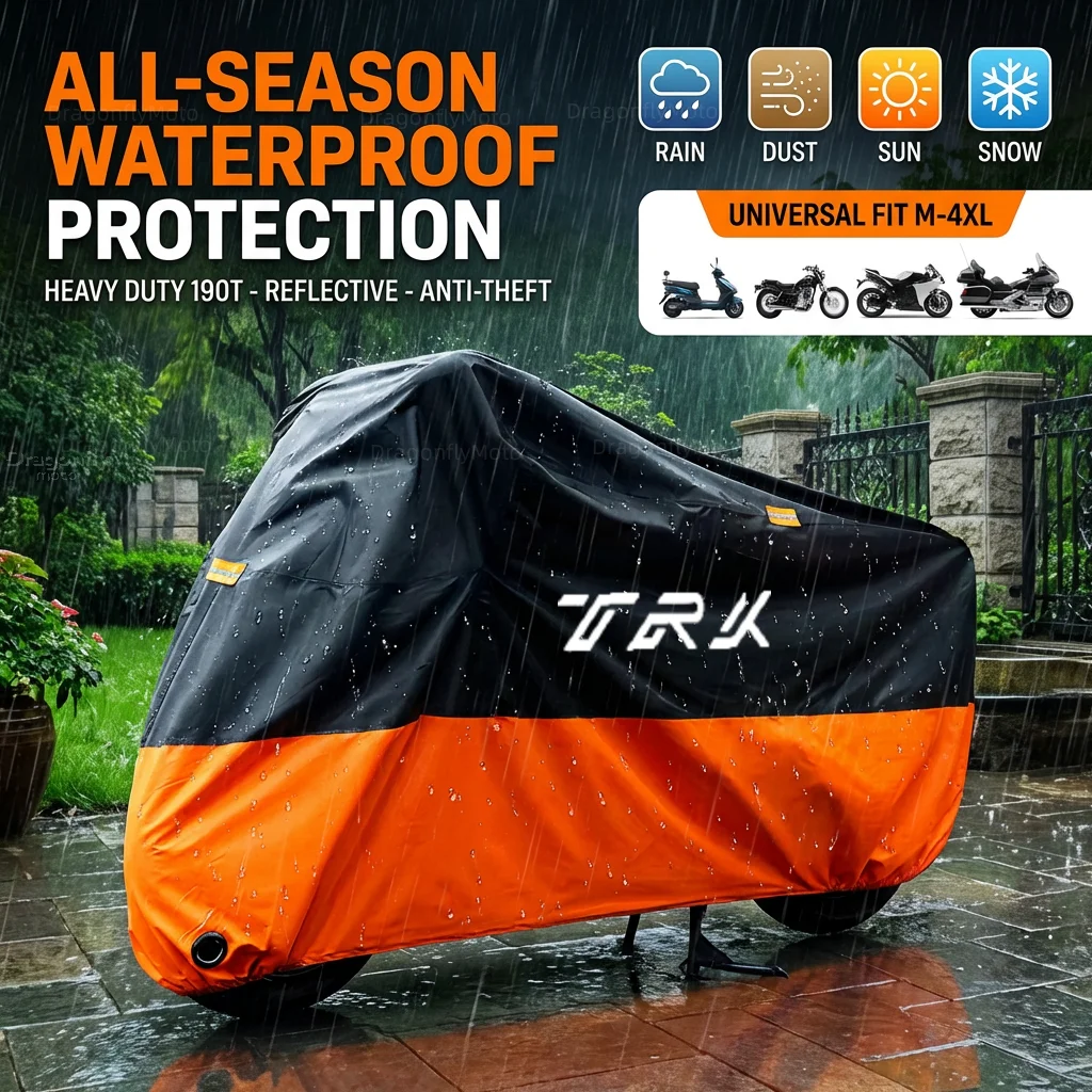 For Benelli TRK 502X TRK 502 X Leoncino 500 BJ500 Motorcycle Cover Thick 210D Waterproof Outdoor Uv Protective Dust Rain Sunshad