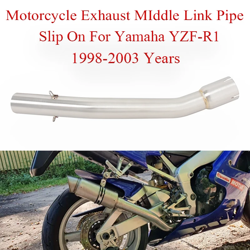 

Slip On For Yamaha YZF R1 1998 - 2003 Motorcycle Exhaust Middle Link Pipe System Moto Escape Muffler Connector Section