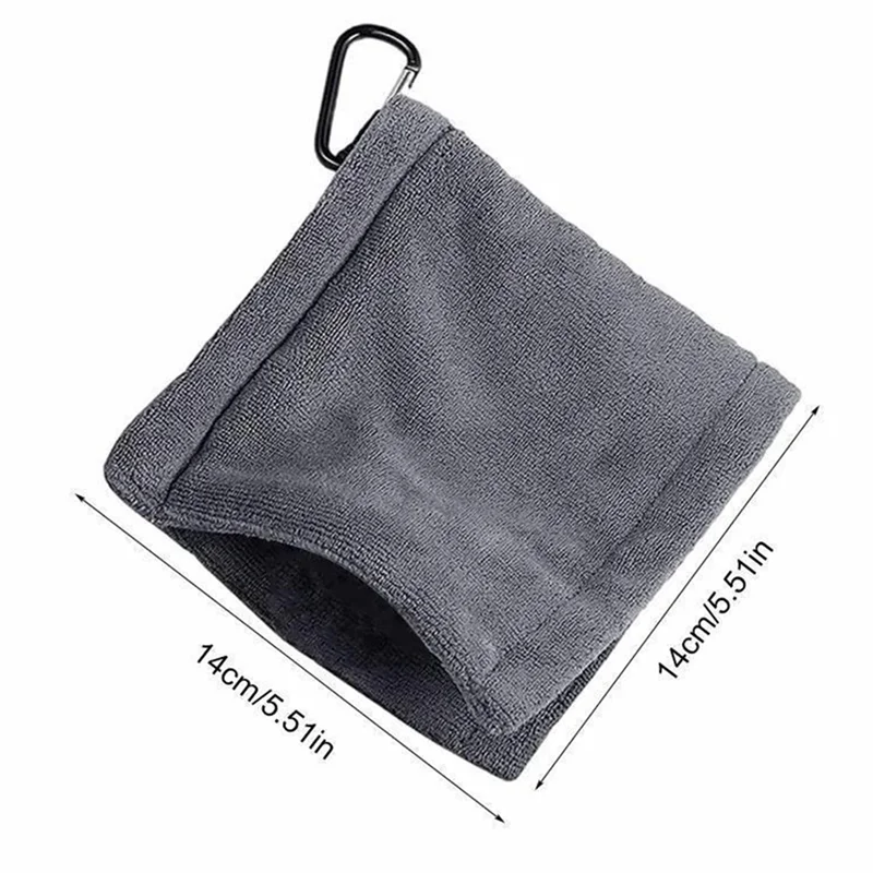 Y67A-Ręcznik do piłek golfowych z klipsami 5,5 x 5,5 cala Ręcznik golfowy Premium z mikrofibry Akcesoria do czyszczenia piłek golfowych