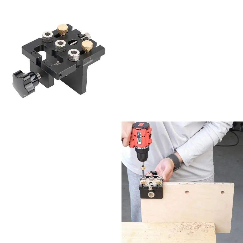 

Multipurpose Hole Doweling Jig with Precisions Drilling for Wood Connection for DIY Enthusiasts