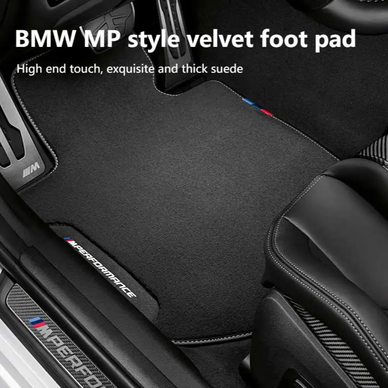 Suitable for BMW 12345678 series X1X2X3X4X5X6X7 G20G22G30G80G82 M Performance style velvet foot pads ﻿ ﻿ ﻿