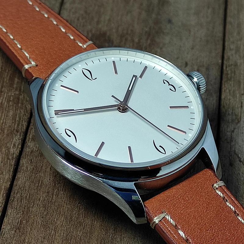 Vakuy كوارتز شكل سايكو حركة الرجال جو بسيط جلدية كوارتز ساعة 40 مللي متر مقاوم للماء مرة أخرى نحى