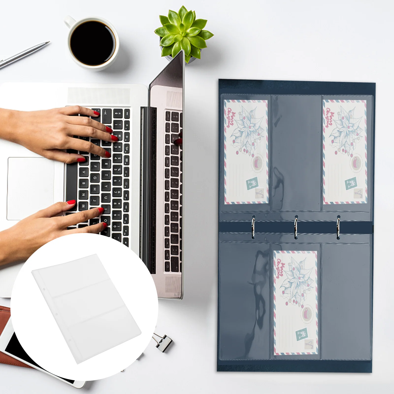 Currency Collecting Album Pages Small Lightweight Money Holder Pages for Bill Collection with Protective Pockets and