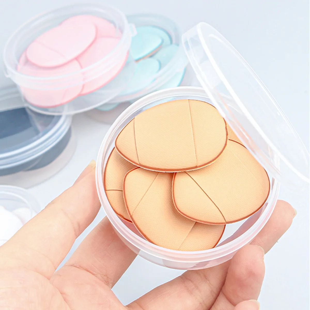 5 Pcs Mini Finger Puff Foundation Powder Detail Makeup Sponge Face Concealer Cream Blend Cosmetic Accessories Makeup Tools