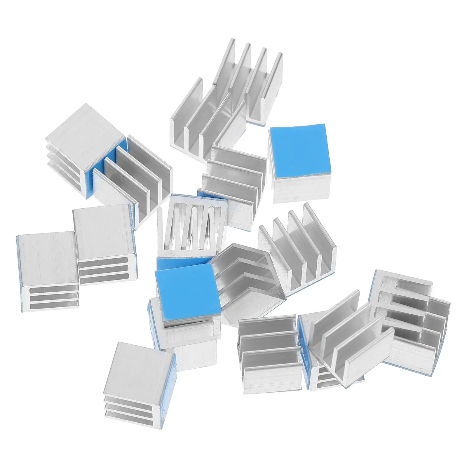 20Pcs Universal Aluminum Heatsink with Peel-and-Stick Adhesive Compact Cooling Fin for Computers Routers Chips Long-Lasting