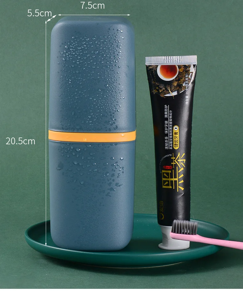 Portable Travel Toothbrush Cup Detachable Toothbrush Storage Box Including 2 Cups Toothpaste Storage Toothbrush Case And Carrier