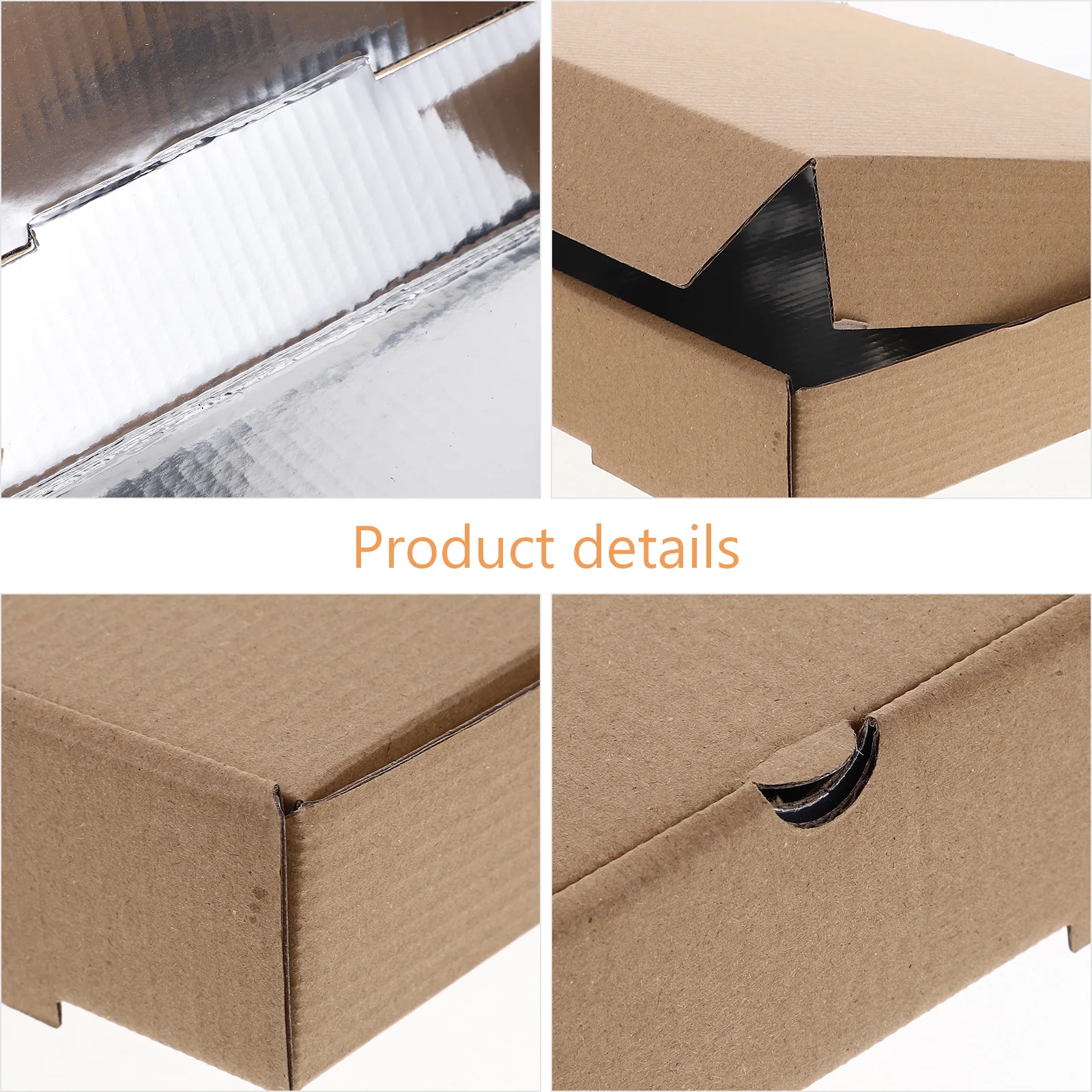 

10 шт., коробка для пиццы, гофрированная бумага, контейнер на вынос для доставки, хранения, хлебобулочных принадлежностей, многофункциональная упаковка для пищевых продуктов