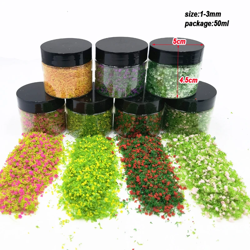 1-3 ミリメートル模擬花粉モデルカラー低木植生偽花モデルツリー作成材料列車モデルプラットフォームデコラジオラマ