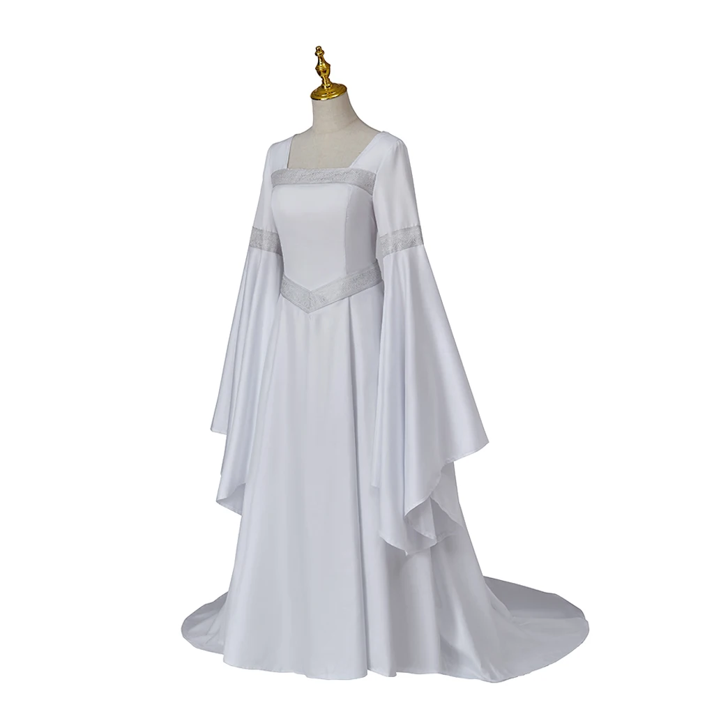 Vestido de Cosplay de Galadriel para mujer, traje de Reina elfo, ropa de fiesta de Carnaval de Halloween, vestido de baile de juego de rol