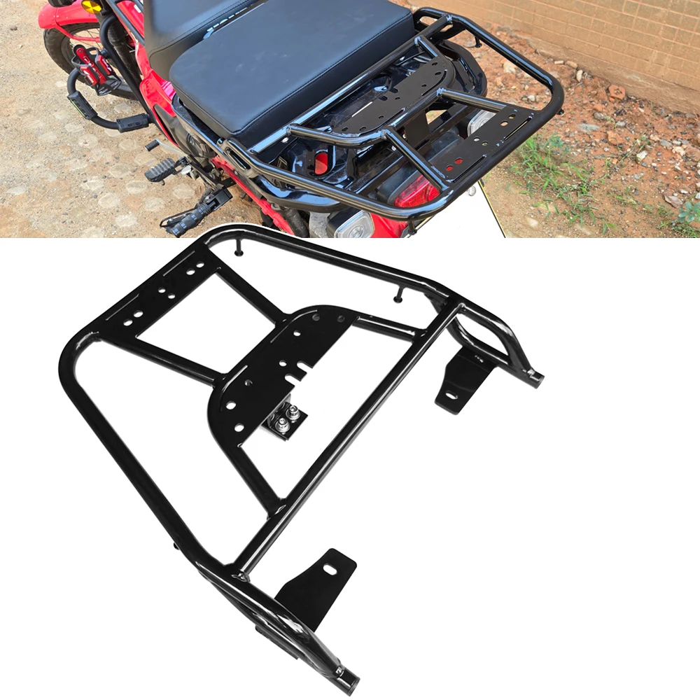 Portapacchi posteriore nero compatibile con Honda CT125 Trail 125 Hunter Cub 125