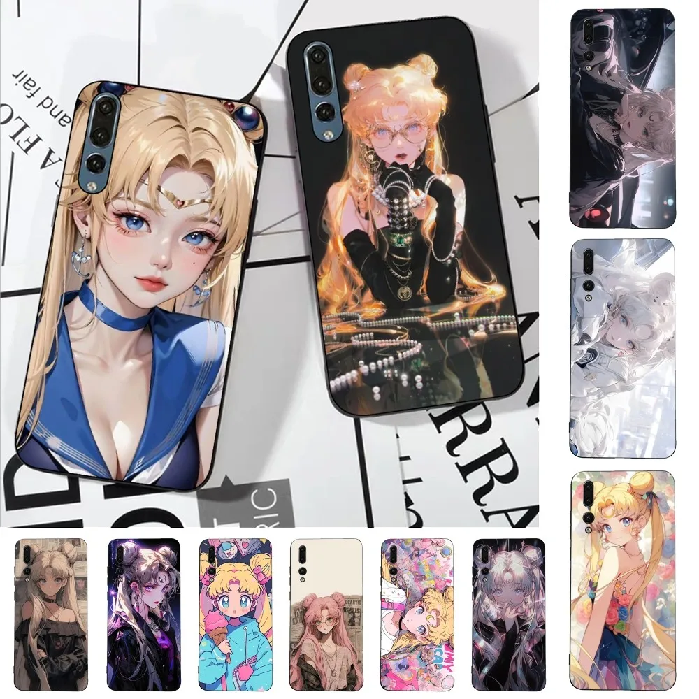 Anime girl S-sailors-Moon Phone Case For Huawei P 8 9 10 20 30 40 50 Pro Lite Psmart Honor 10 lite 70 Mate 20lite