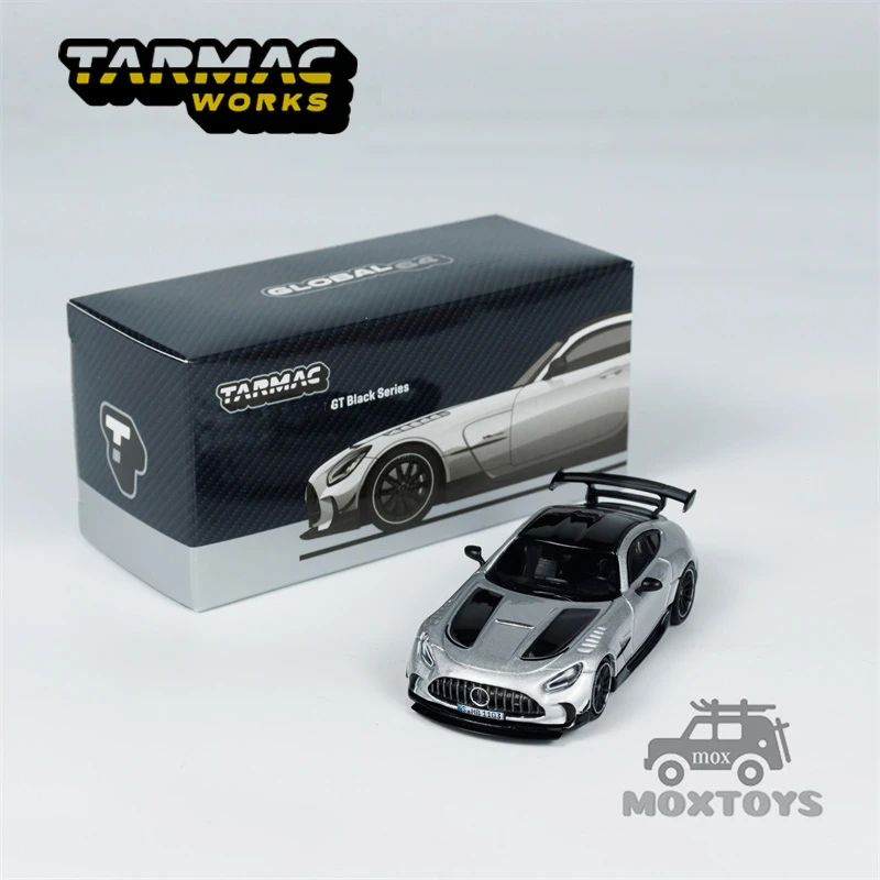 Tarmac Works 1:64 MB GT Black Series Silver Metallic Diecast Model Car