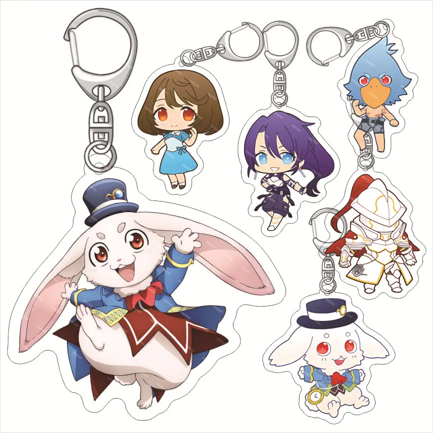 Shangrila Frontier Keychain Electronic Game Related Products Cartoon Programs Pendant Key Chain Fans Bag Charms Friends Gift