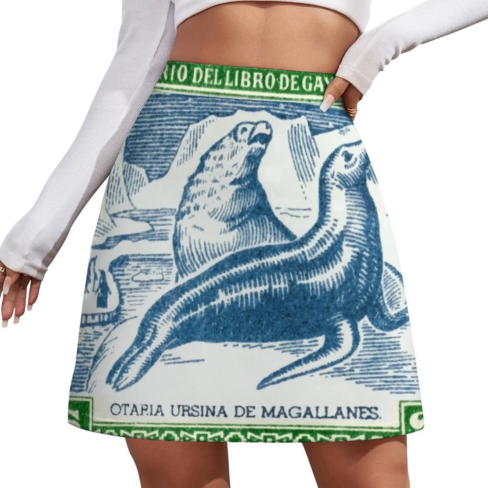 

Antique 1948 Chile Sea Lion Postage Stamp Mini Skirt girls skirt skirts for women 2026 Skort for women 90s vintage clothes