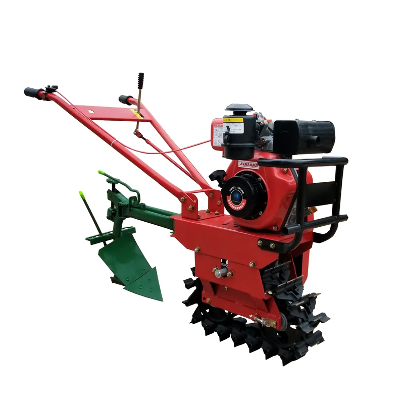 Agricultural use chain track micro-tiller hand push 8HP Tracked microtiller