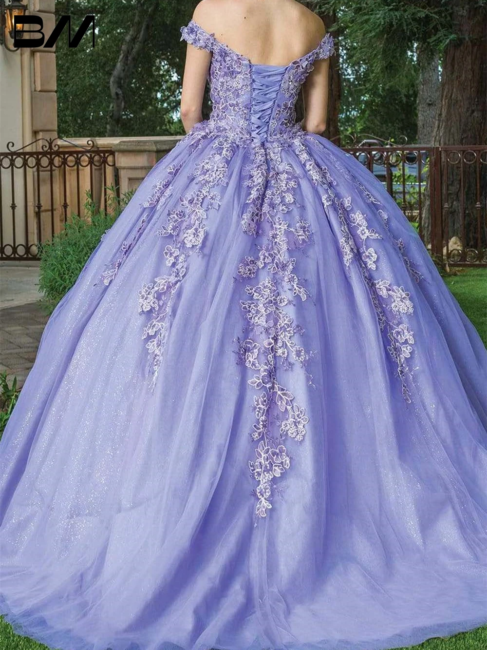 Floral Applique Off Shoulder Ballgown With Train Quinceanera Dress 2023 Cocktail Dresses Floral Appliques Vestidos De Noche