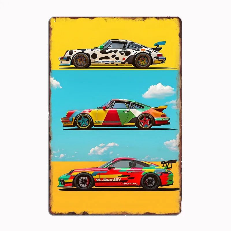

Classic German Sports Car 911 Vintage Rally Racing Car Metal Sign Posters Garage Custom Home Decor Room Decoration Wall Decor