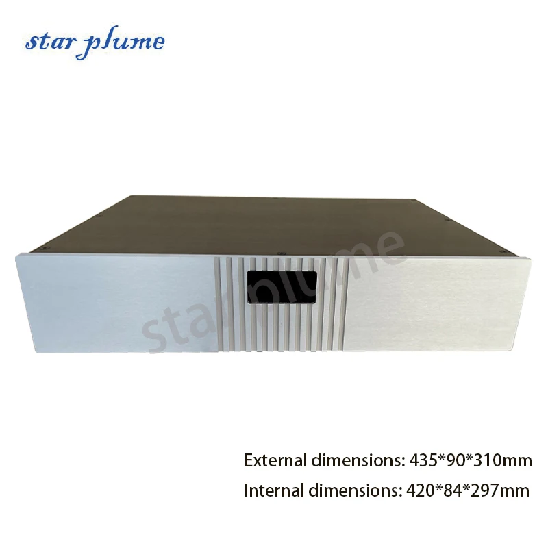 

435*90*310mm AW All-aluminum Power Amplifier Case Preamplifier Chassis Vacuum Tube Amplifier Chassis Shell DIY Box