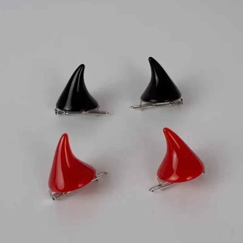 

Halloween Hair Accessories Clip 1 Pair Sexy Small Demon Horn Hairpins Gothic Festival Party Cosplay Costume Pin Lolita Hairpins