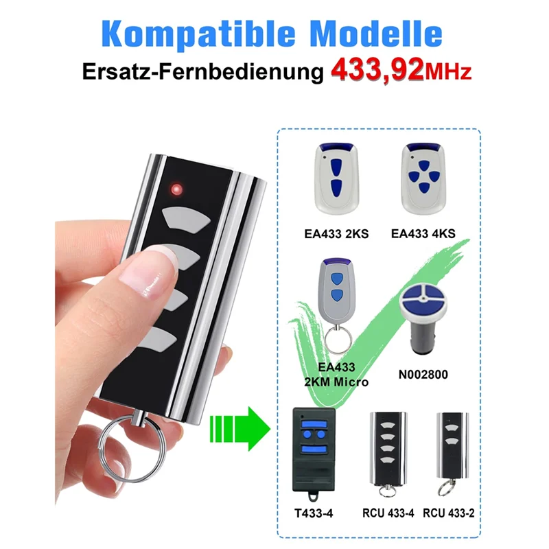AA60-untuk Remote Control Garasi Normstahl Entrematic RCU 433-2 untuk Kunci Pintu Baja Standar Crawford 433.92
