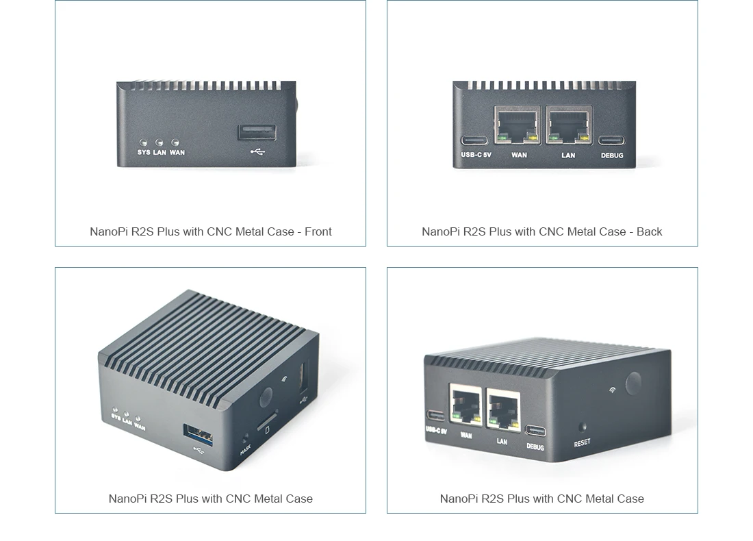 NanoPi R2S PLUS (1G DDR4 RAM & 0/32Gb eMMC) , Rockchip RK3328, Quad Cortex-A53,LAN Dual 1000M Ethernet,USB3.0,U-boot,Ubuntu-Core - Image 6