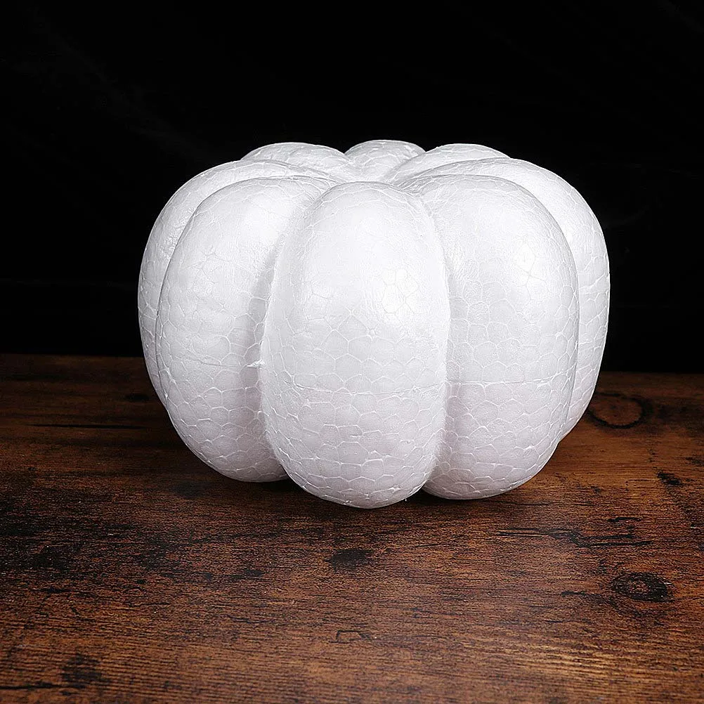 

3pcs Handmade Fake Pumpkin Mold Smooth Surface Diy Painting Craft Decoration Halloween Fall Thanksgiving Kids Props White 13Cm