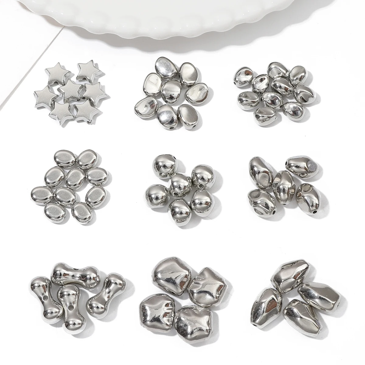 10-20 Stück Kunststoff ccb Pentagramm kreuzförmige Perlen einzigartige verstreute Perlen hand gefertigte DIY Schmuck Halskette Ohrringe Zubehör