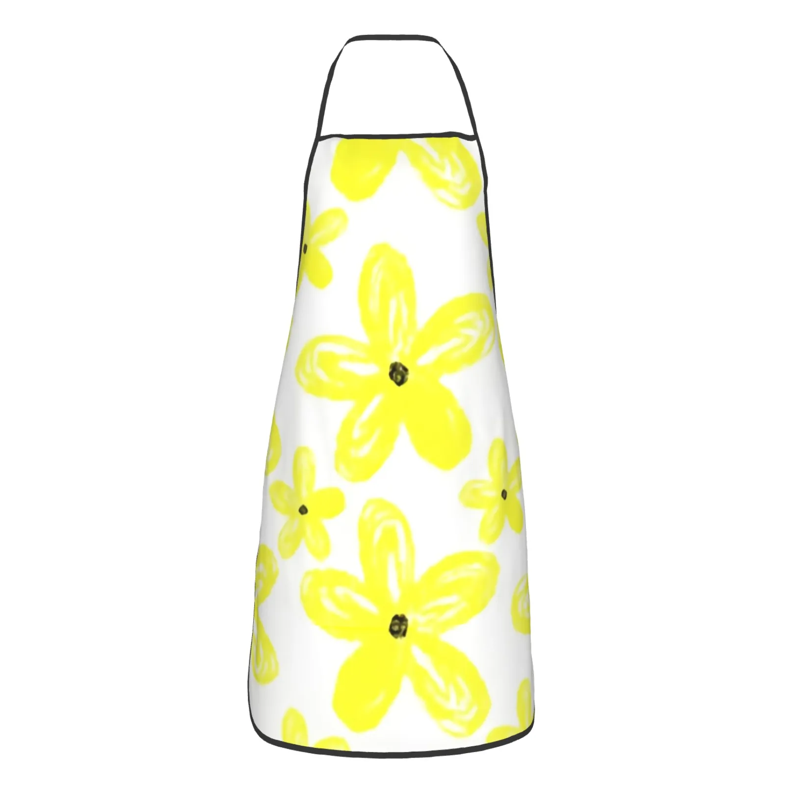 Summer Flwoer Polyester locking hem Apron Home Cooking Baking Kitchen Yellow Daisy Apron White Daisy Summer Flwer Summer Flower