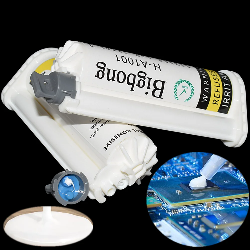 100 Stück 50 ml weiße Klebstoffe, 10:1 Acrylkleber, starker Kleber, 2-komponentiger Strukturkleber AB für nahtloses Verbinden von Holz, Stein, Metall – Detail 4