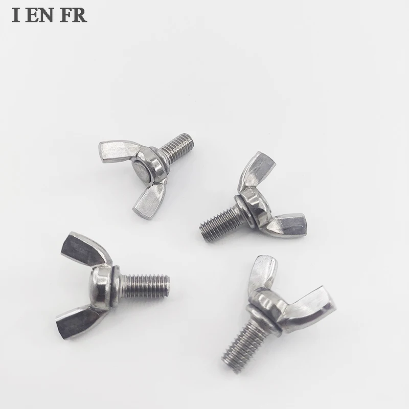 

1/2/3/5Pcs M3 M4 M5 M6 M8 M10 M12 DIN316 304 A2 Stainless Steel Hand-Tighten Toolless Adjustable Butterfly Wing Head Thumb Screw