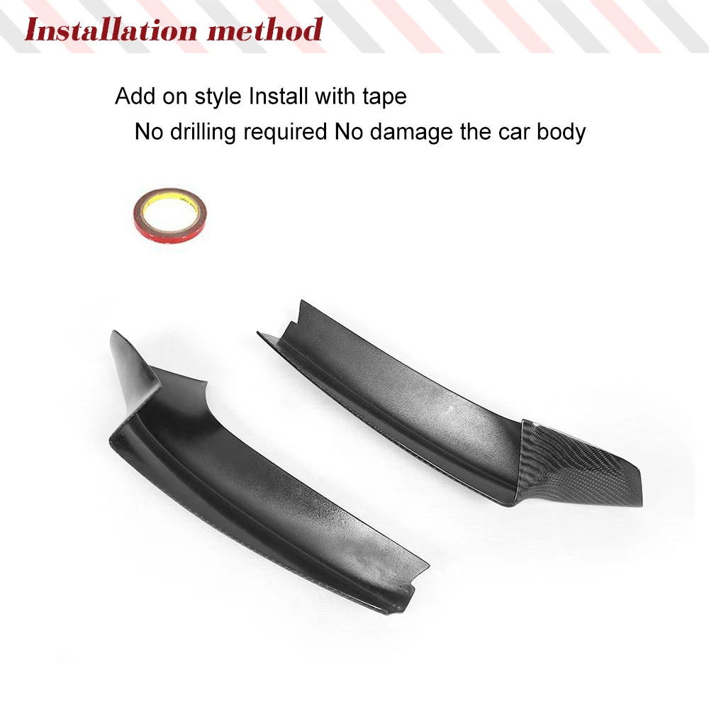 Carbon Fiber Car Front Splitters for BMW 2 Series F23 F22 M Sport M235i M240i 2013-2017 Car Front Bumper Lip Splitters Winglet view 4