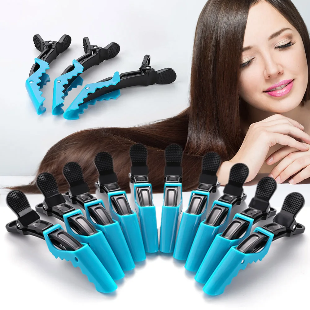 Plastic Crocodile Hair Clips Non-Slip Hairdressing Partition Hair Grips for Women Hair Styling Crocodile Barber Clip