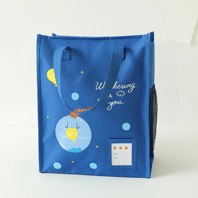 

New simple large capacity men's handbag zipper student lunch bag daily commuting document storage bag