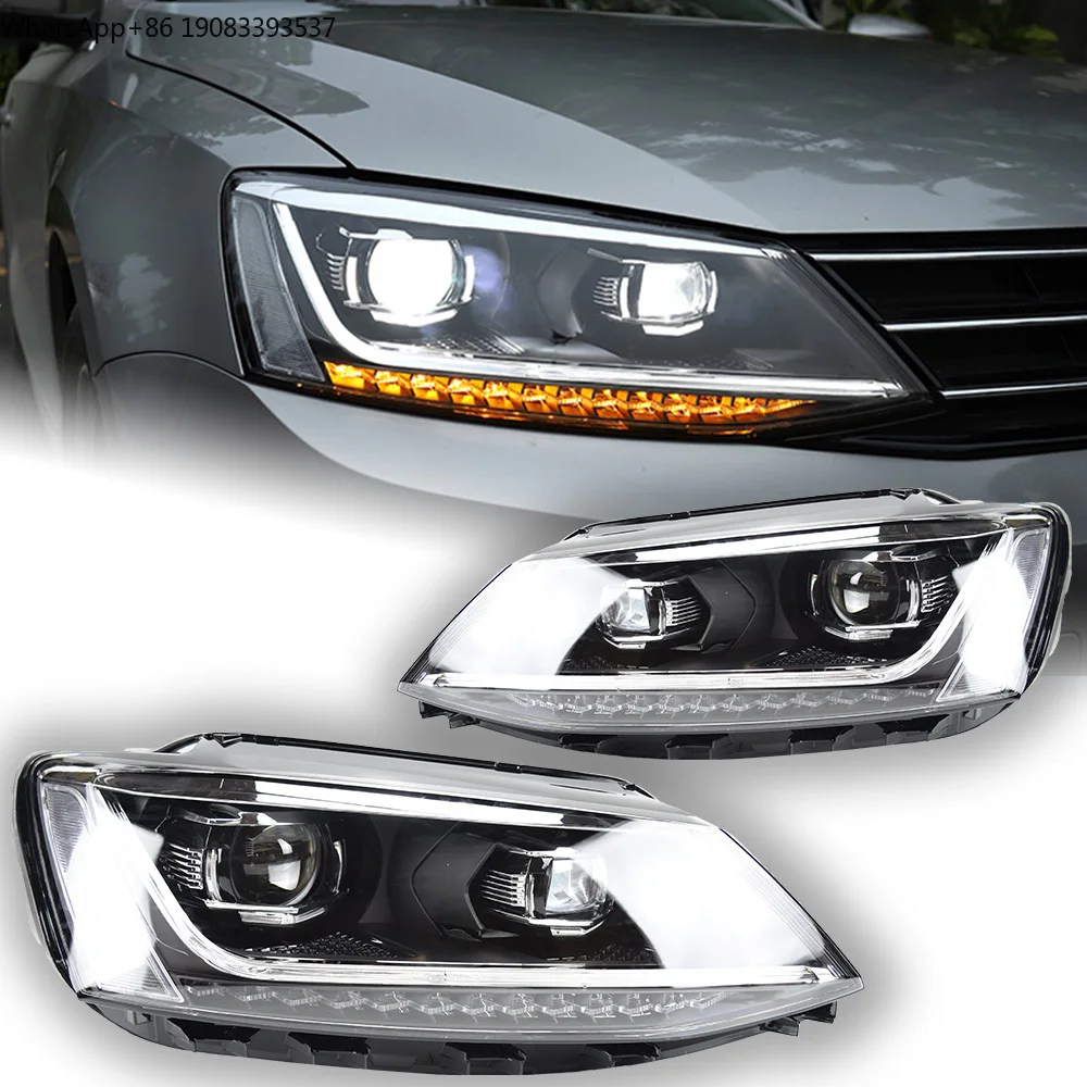 

Car Lights for VW Jetta Headlight Projector Lens 2011-2019 MK6 Dynamic Signal Head Lamp LED Headlights Drl Automotive Accessory