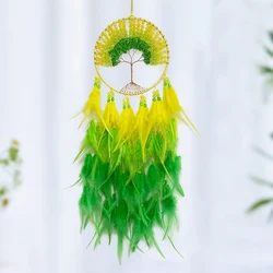 Dream Catcher Hand-woven Crystal Wind Chime Hanging Ornaments For Living Room Bedroom Creative Festival Holiday Gifts Home Decor