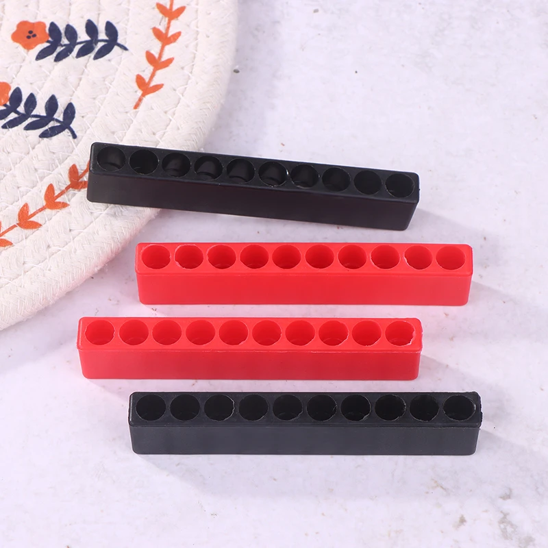 4Pcs/set 10/12 Holes Screwdriver Bit Holders Soft Rubber Organizer 1/4 Inch Hex Screwdriver Head Drill Bit Stand Case Power Tool
