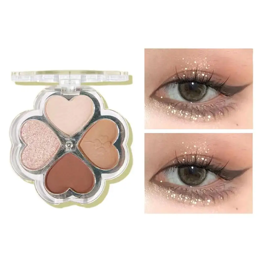 Glückliche vier blättrige Lidschatten-Palette matt und perlmutt farben für lang anhaltendes verträumtes Augen-Make-up h9u2