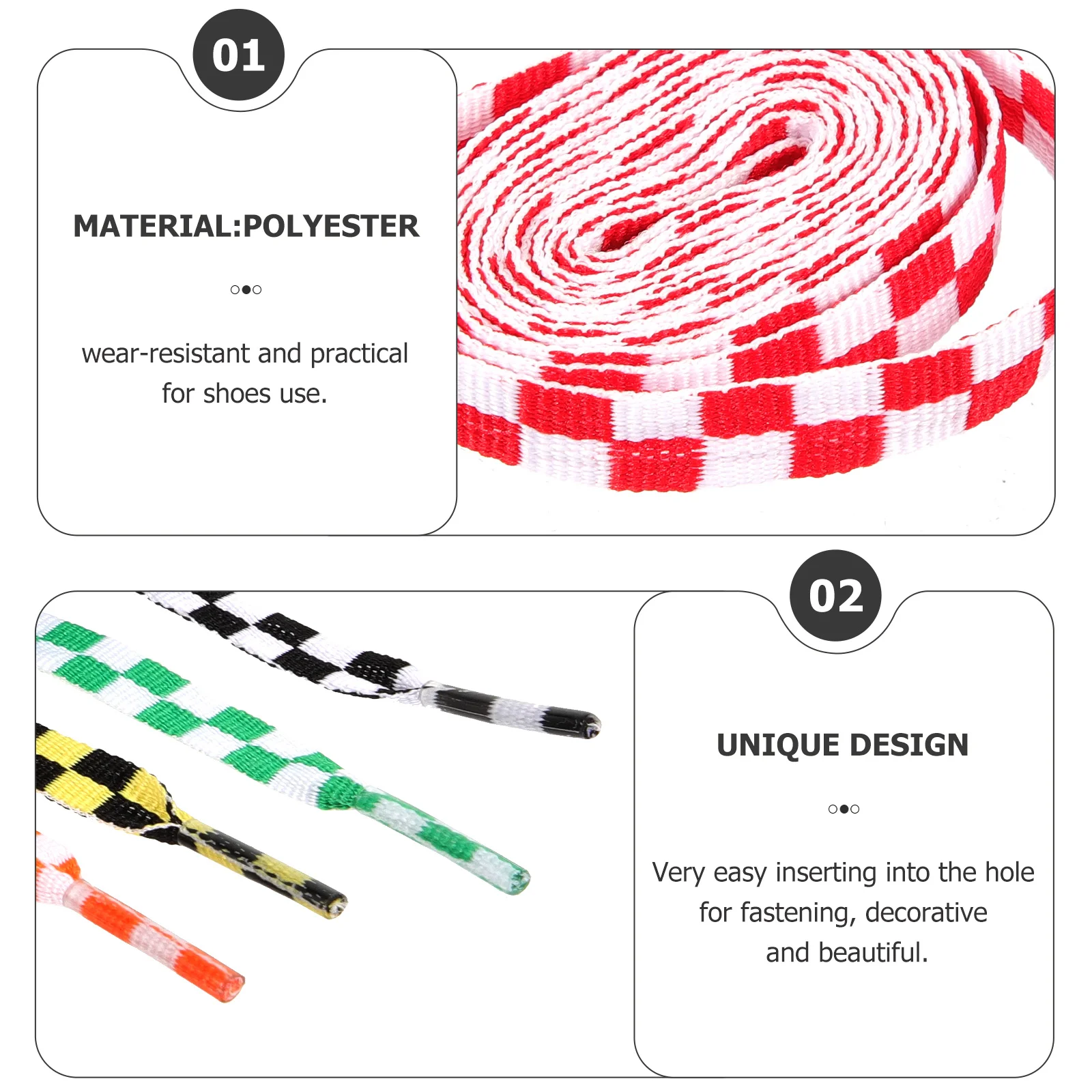 

12Pairs Colorful Flat Shoelaces High Density Polyester Replacement for Sneakers Canvas Shoes Shoe Accessories Flat Shoe Laces