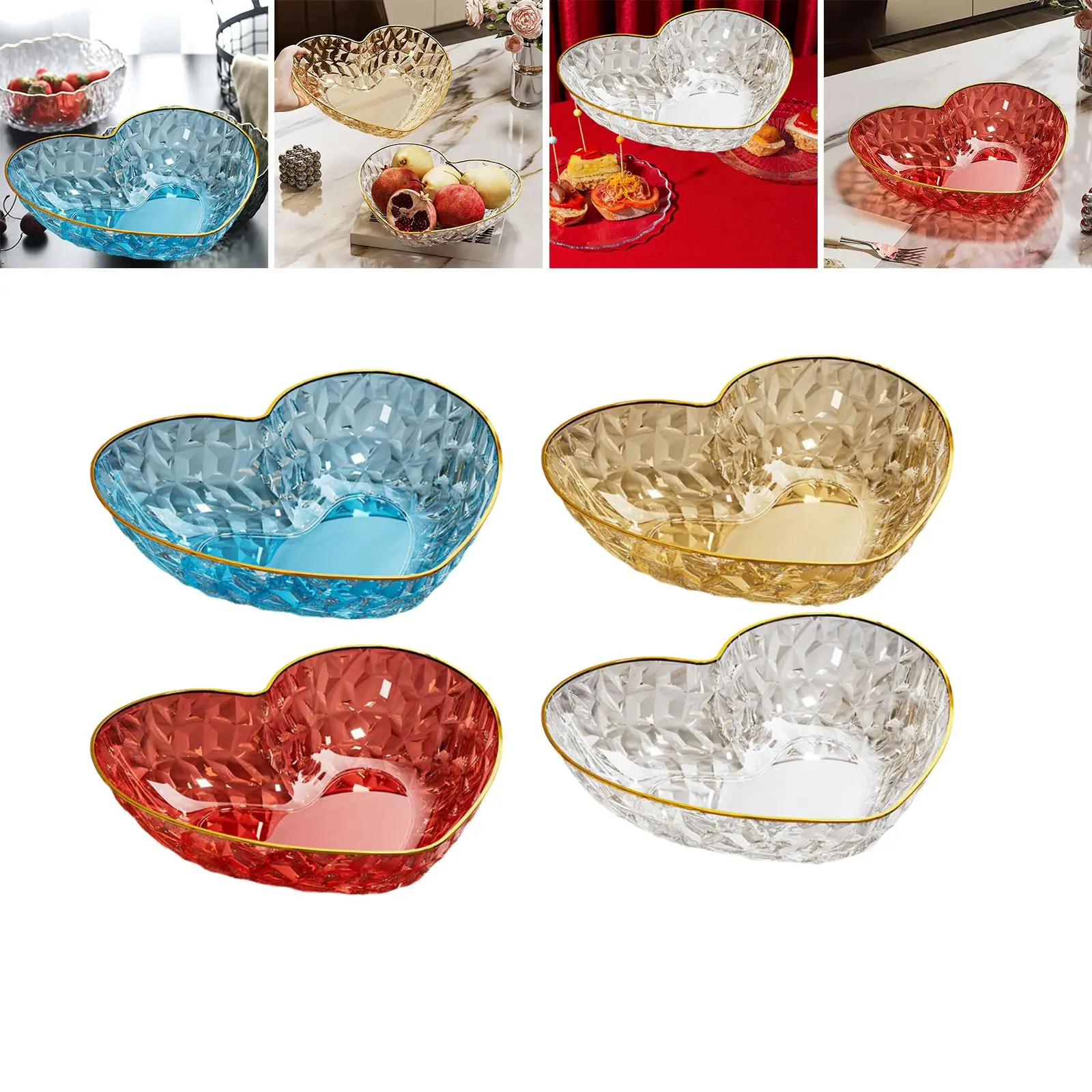 Fruit Bowl Modern Desktop Multipurpose Fruit Plate Food Dish Serving Platter for Bridal Shower, Celebration, Reception Decor