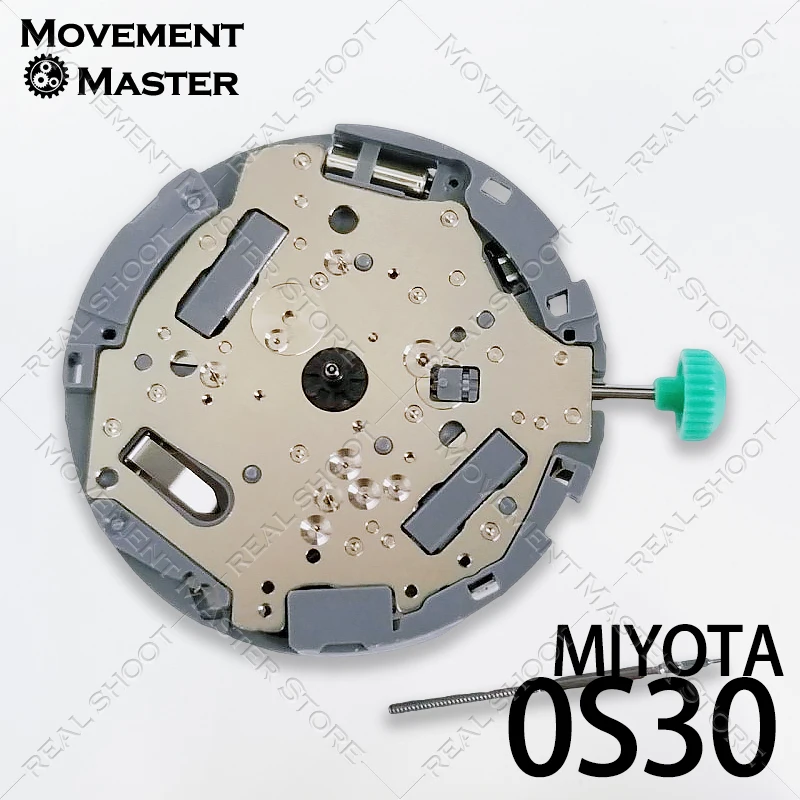 Miyota OS30 0S30 Reloj cronógrafo de cuarzo Movimiento 3 manecillas SR927W Batería 13? ? Componentes de reparación de 4,13 mm