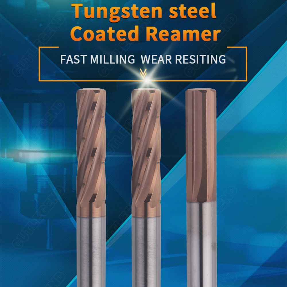 H7 Hartmetall-Maschinenreibahle, spiralförmig, gerade, 6,1 6,2 6,3 6,4 6,5 6,6 6,7 6,8 6,9 mm, 6-schneidig, CNC-Aufspannreibahle für Durchgangs- und Sacklöcher – Detail 2