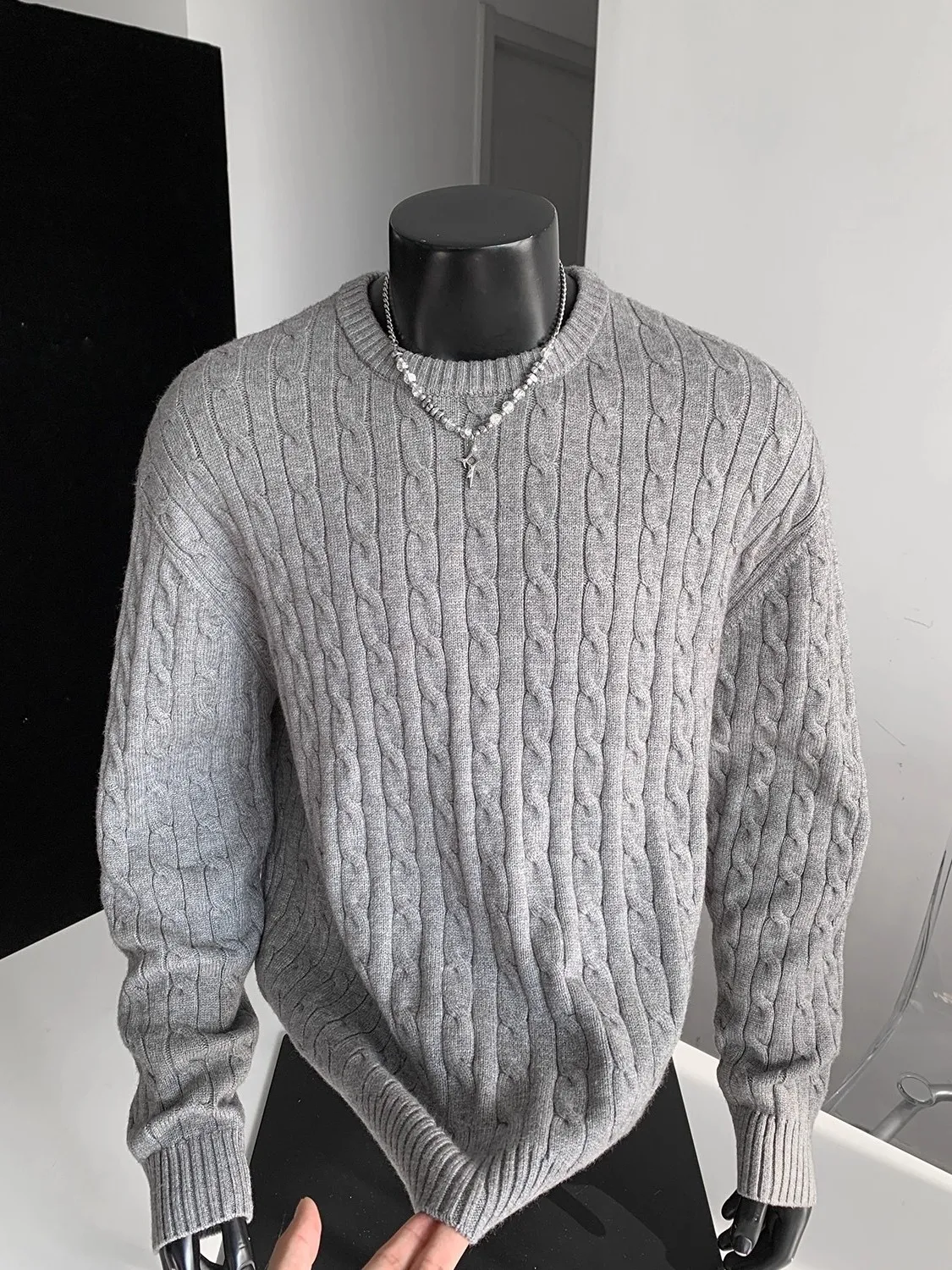 

Мужской трикотажный джемпер Cleanfit с круглым вырезом, однотонный, осенний, базовый слой, облегающий, с длинным рукавом, из мягкого полиэфирного волокна