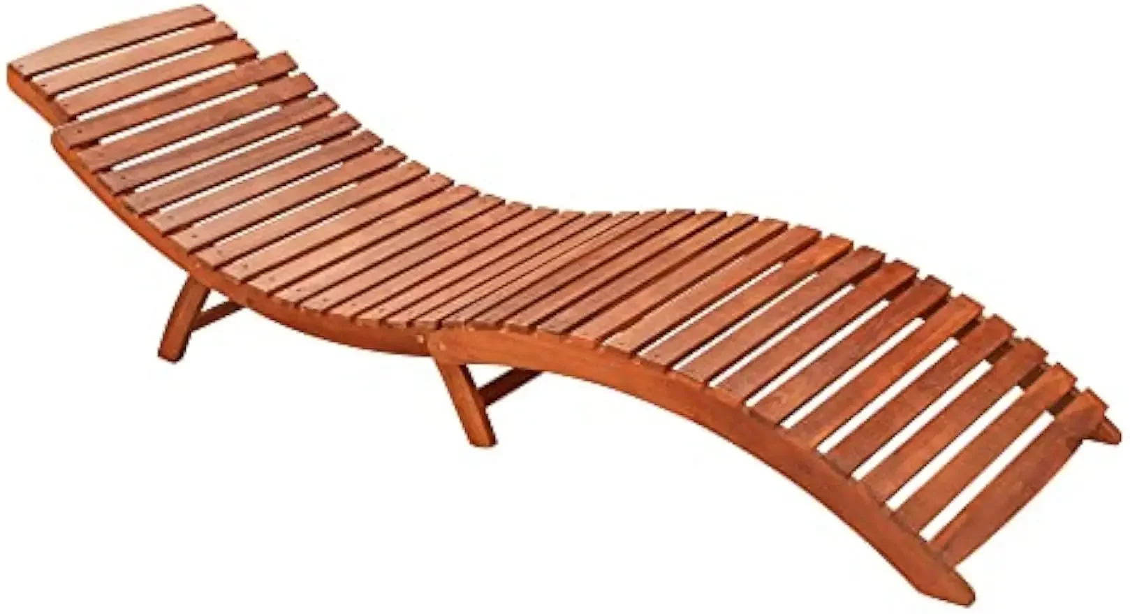 

Lounge Chairs for Outside Folding Acacia Wood Chaise Lounge with Side Handle Sun Lounger for Poolside, Lawn, Backyard