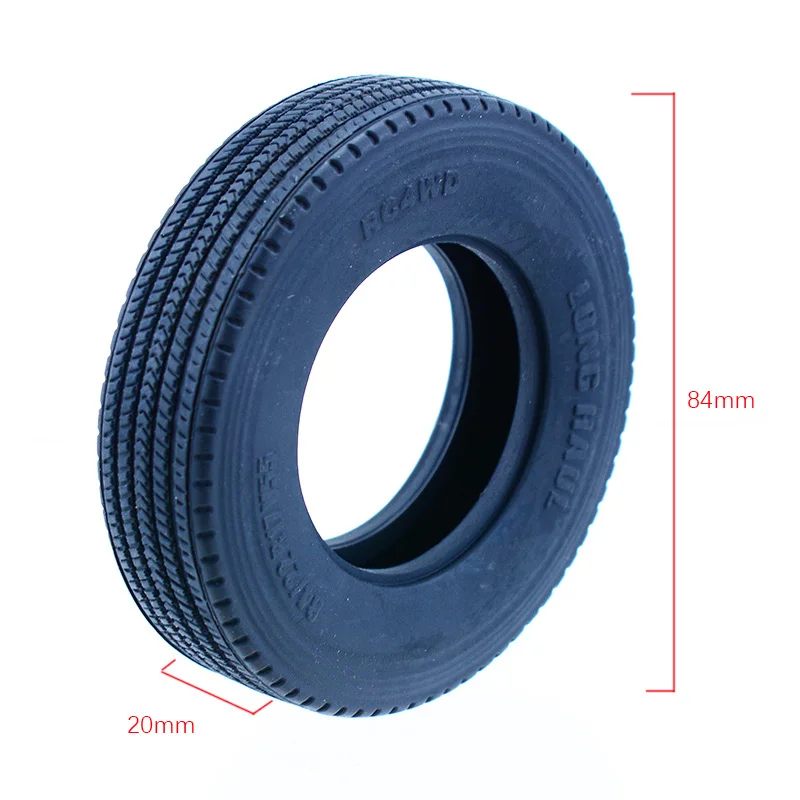 1 Pair Rubber Tire 20mm Width Tyre for 1/14 Tamiya RC Truck Tipper SCANIA 770S VOLVO BENZ MAN TGX LESU Car Accessories