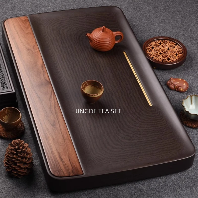 

Electric Wood+ Walnut Wood Tea Tray Walnut Tea Table for Home Use， Kung Fu Tea Set, Teacup Holder, Dry Brewing Table