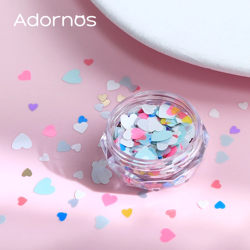 Dopamina amor coração decorações da arte do prego lantejoulas macaron coração floco y2k peças de unhas estilo dia dos namorados manicure diy acessórios